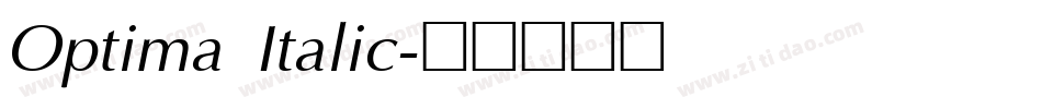 Optima Italic字体转换